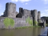 Moat around Castle Caerphilly, Wales