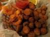 Jestine's Restaurant, Charleston. Fried Shrimp and Okra