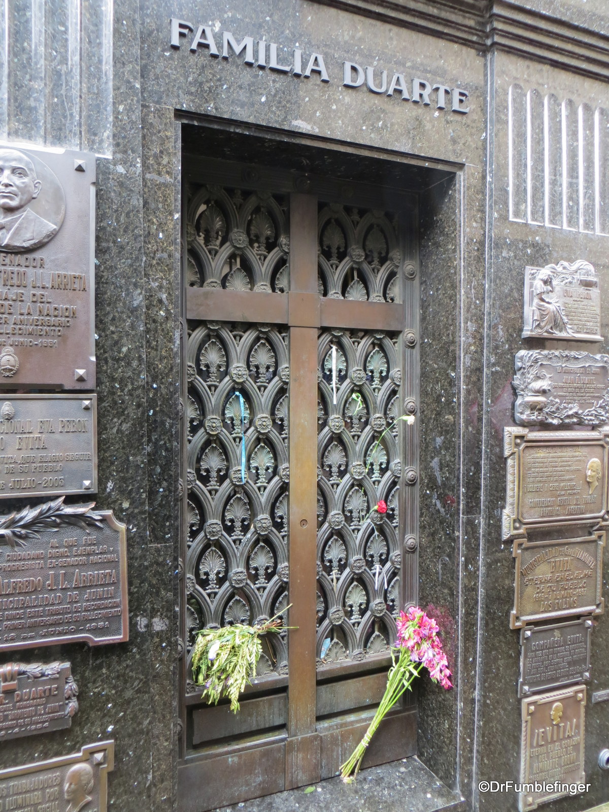 Buenos Aires Recoleta Cemetery 023.  Grave of Eva Peron (Evita)