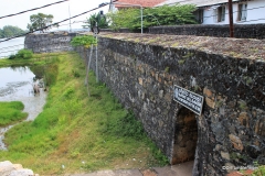 Lagoon and moat view of the Batticaloa Fort walls