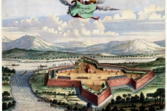Antique print of the Batticaloa Fort, 1672