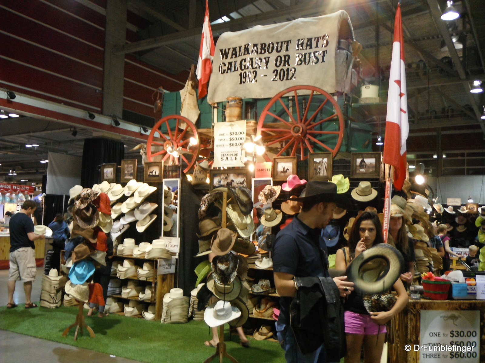 Hat vendor, Calgary exhibition