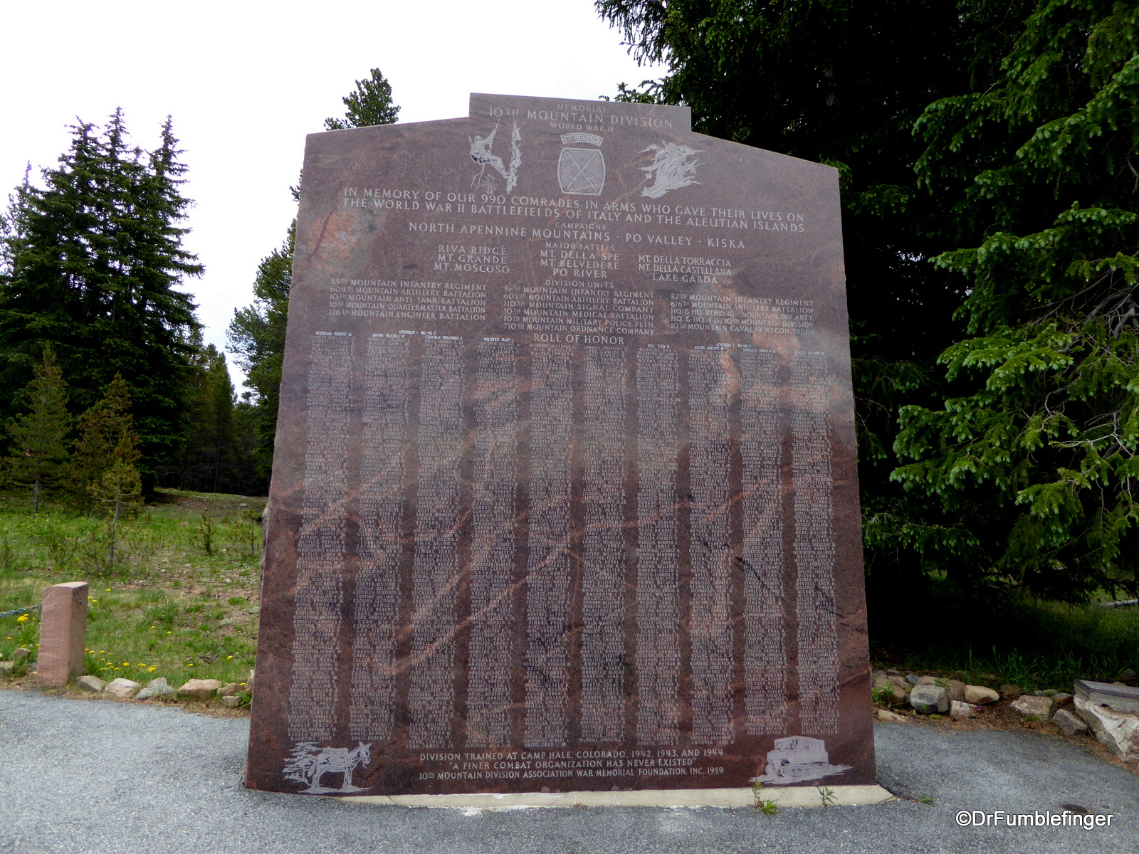 10th Mountain Division Memorial, Tennessee Pass
