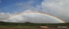 Rainbow over sugar cane field, Central Maui