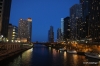 Chicago River at dusk