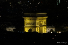 Views from the Eiffel Tower after dark