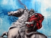Street art in Colegiales, art of spray painting Gaucho