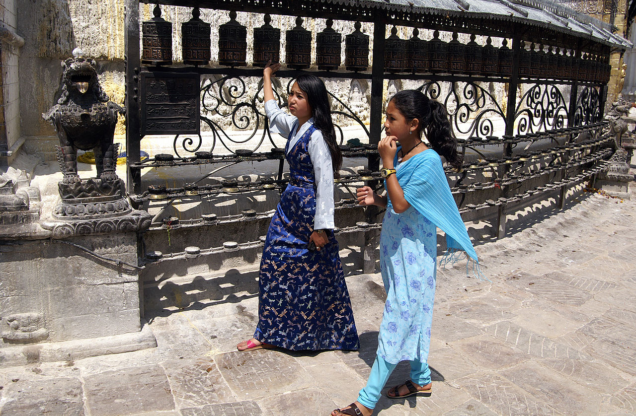 swayambhunath_prayer_wheels-courtesy-wikimedia-peter-akkermans