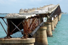 Hurricane -damaged and abandoned section of Flagler's Railway, Overseas Highway, Florida Keys