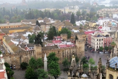 Views of Seville from the Cathedral's Giralda -- the Alcazar