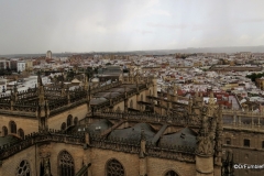 Views of Seville from the Cathedral's Giralda -- Cathedral details