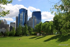 View of downtown Calgary from Prince's Island Park