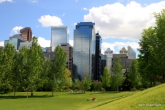 View of downtown Calgary from Prince's Island Park
