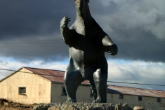 Statue of a giant sloth, or milodon, Puerto Natales, Chile