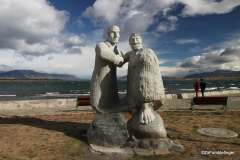 Puerto Natales - Statue Alberto de Agostini