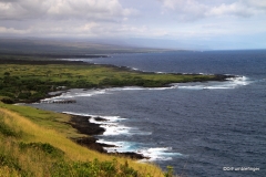 View of Kau coast and Punalu'u Black Sand Beach