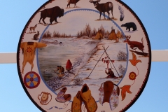 Art inside the Saamis TeePee, Lethbridge