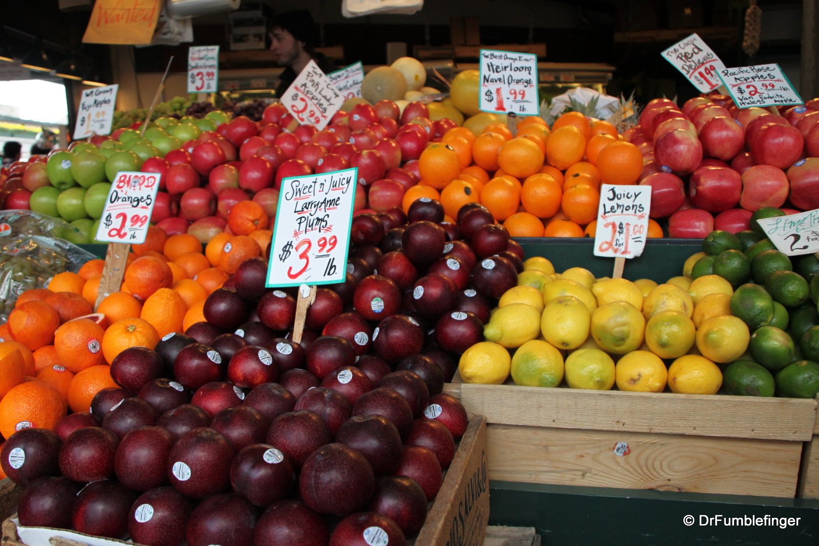 Seattle's Pike Market fruit vendor