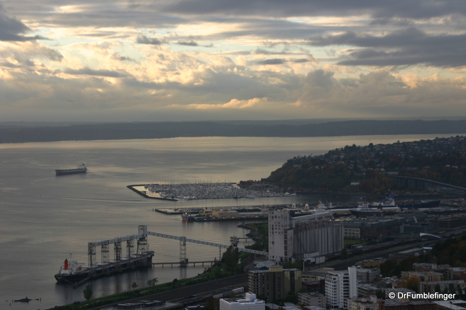 Seattle waterfront, viewed from Space Needle