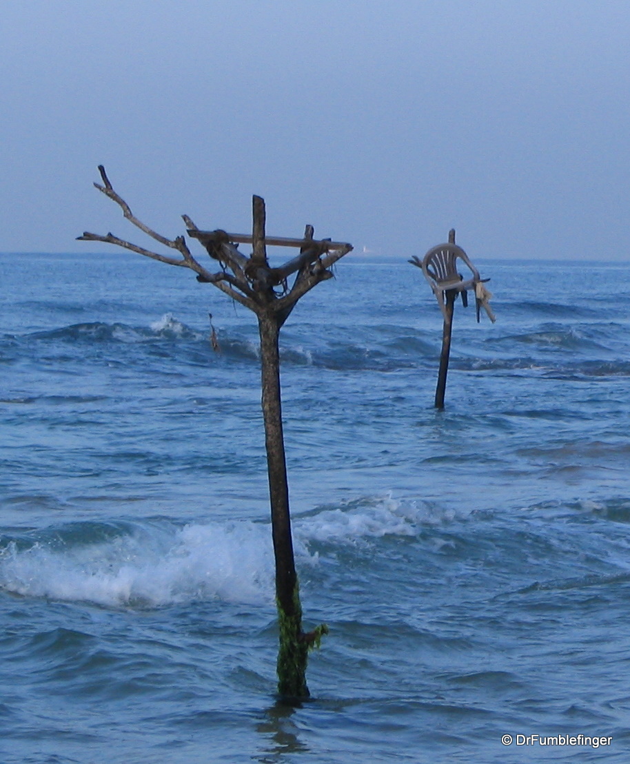 Stilts for fishermen, Hikkaduwa