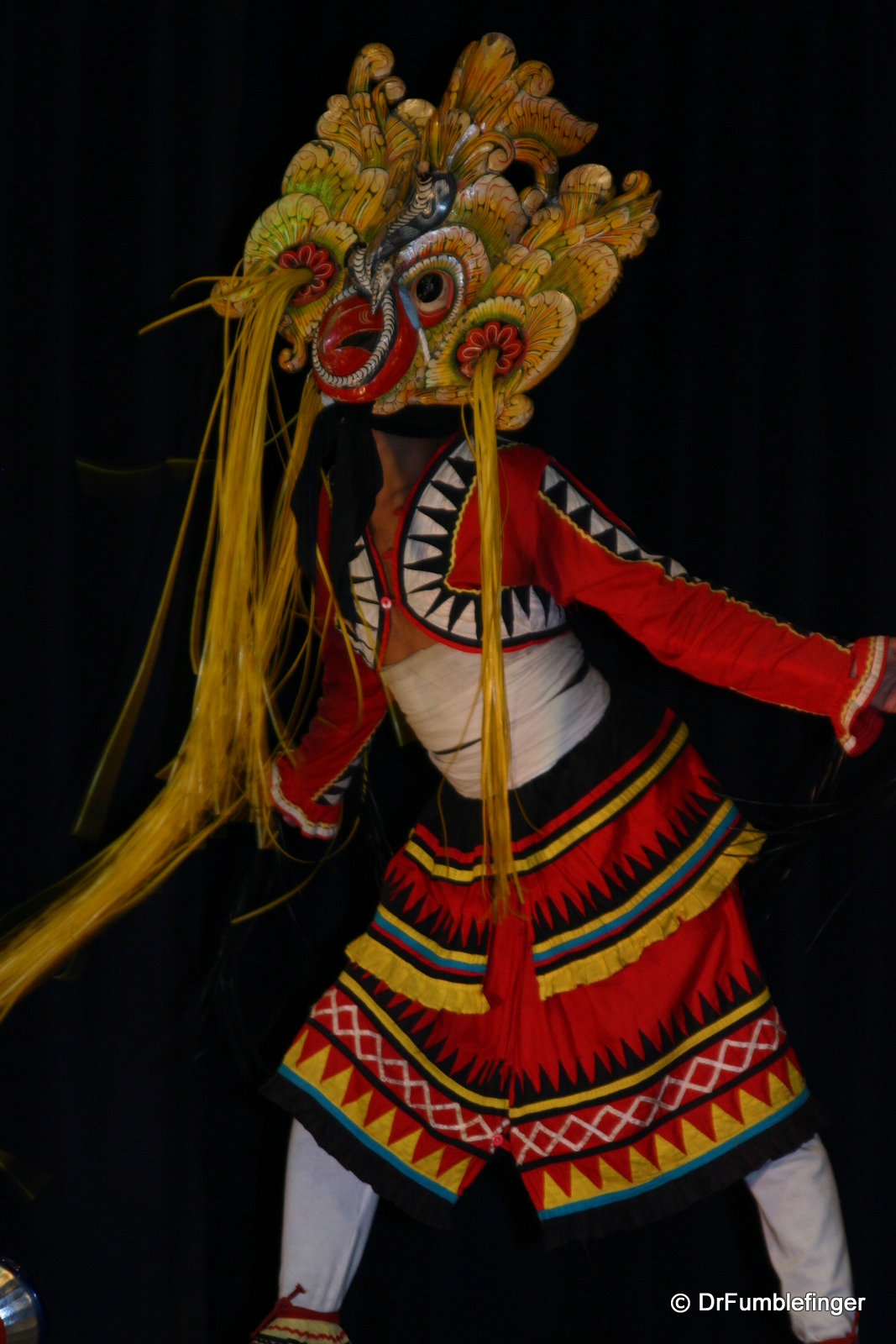 Gurulu Raksha masked dancer, Kandy Cultural Show, Sri Lanka