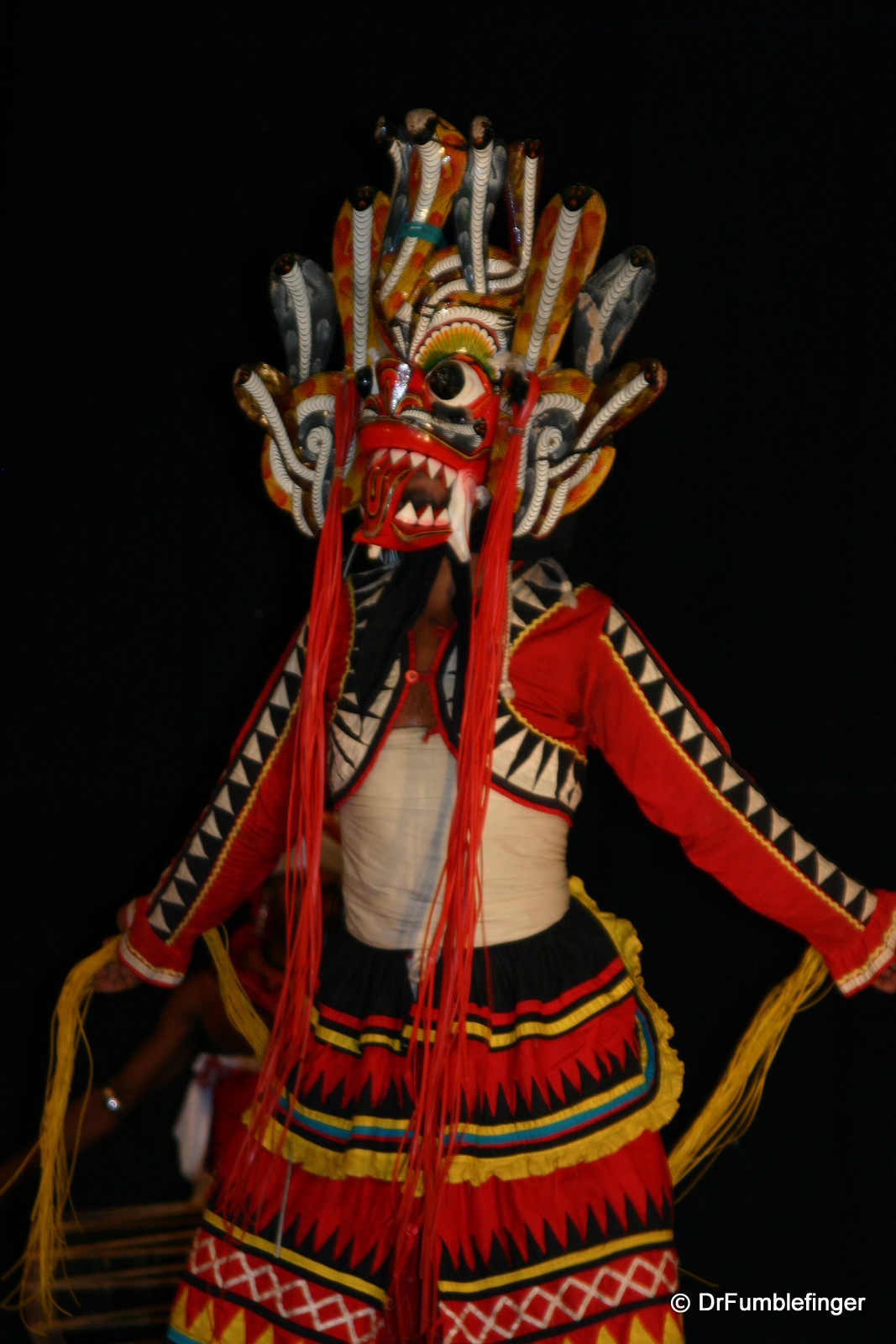 Naga Raksha masked dancer, Kandy Cultural Show, Sri Lanka