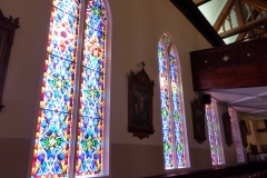 Stained glass, St. Mary's in the Mountain, Virginia City