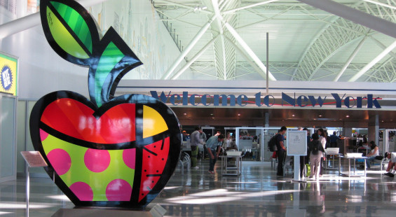 1) New York City — Arrival terminal at JFK airport