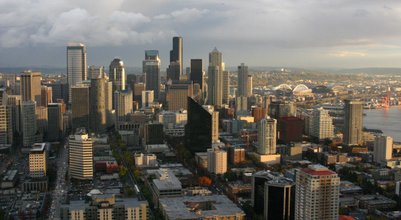 001- Seattle 2012 Skyline viewed from Space Needle