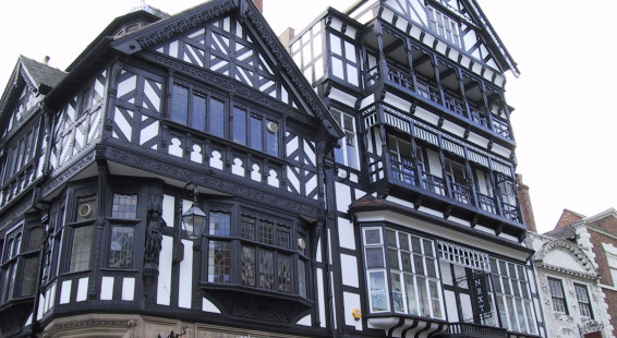 UK 176 – Chester – Half-timbered houses