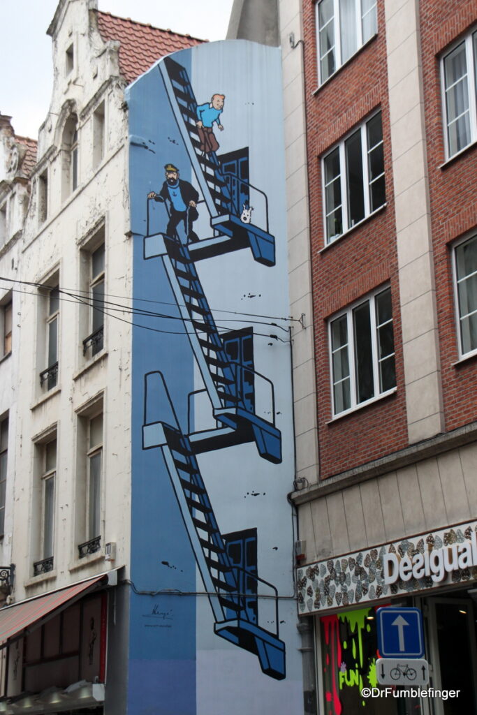 TinTin Street art in Brussels
